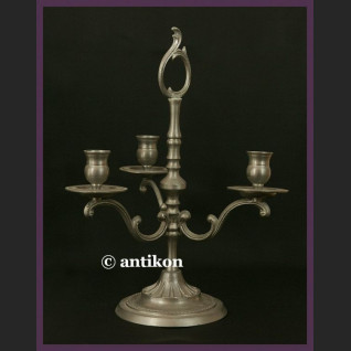 PIĘKNY DUŻY CYNOWY KANDELABR
