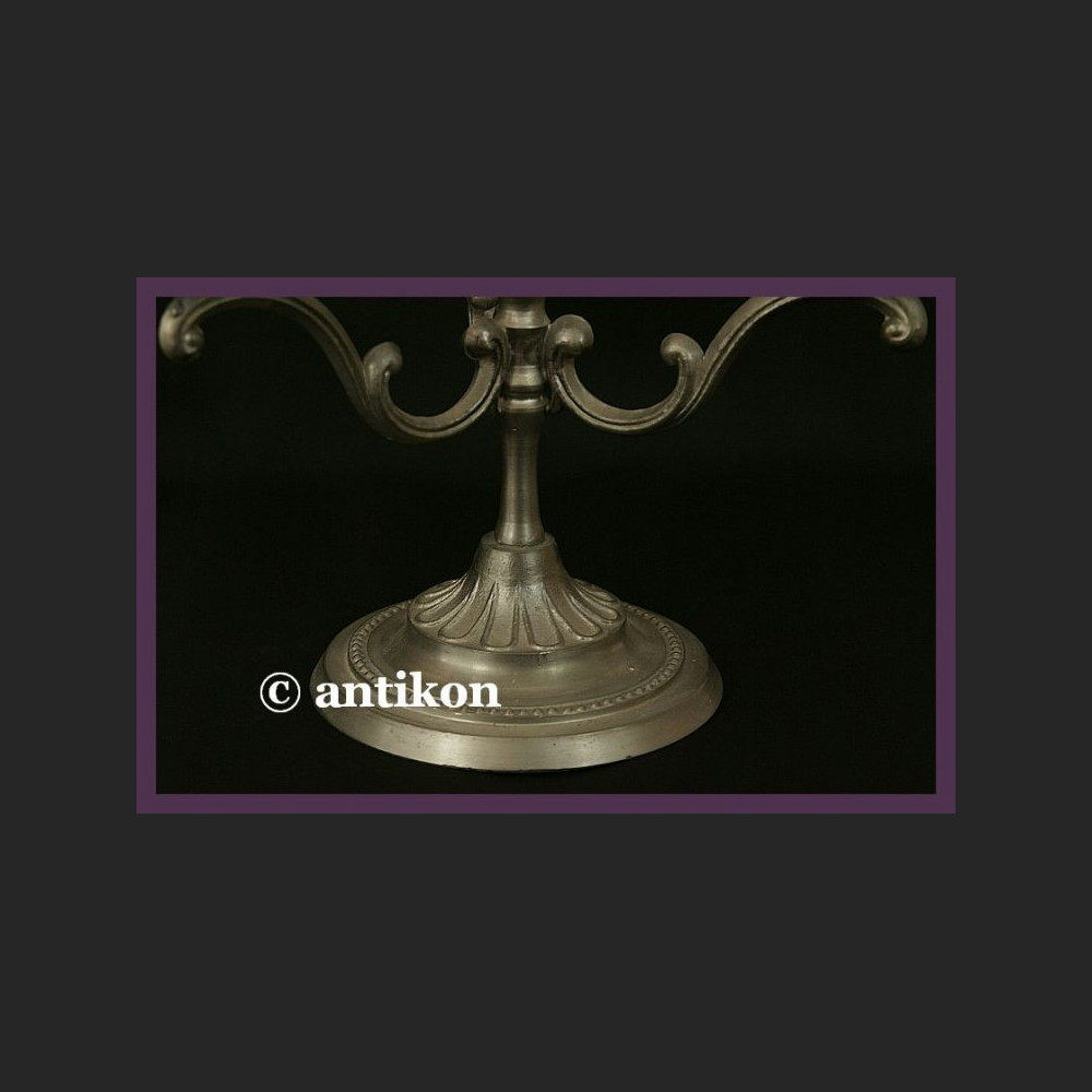 PIĘKNY DUŻY CYNOWY KANDELABR