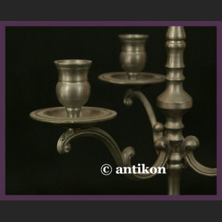 PIĘKNY DUŻY CYNOWY KANDELABR