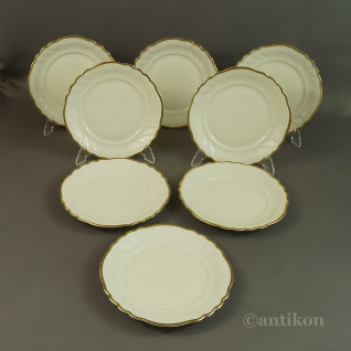 Talerze deserowe kość słoniowa porcelana z Turyngii 