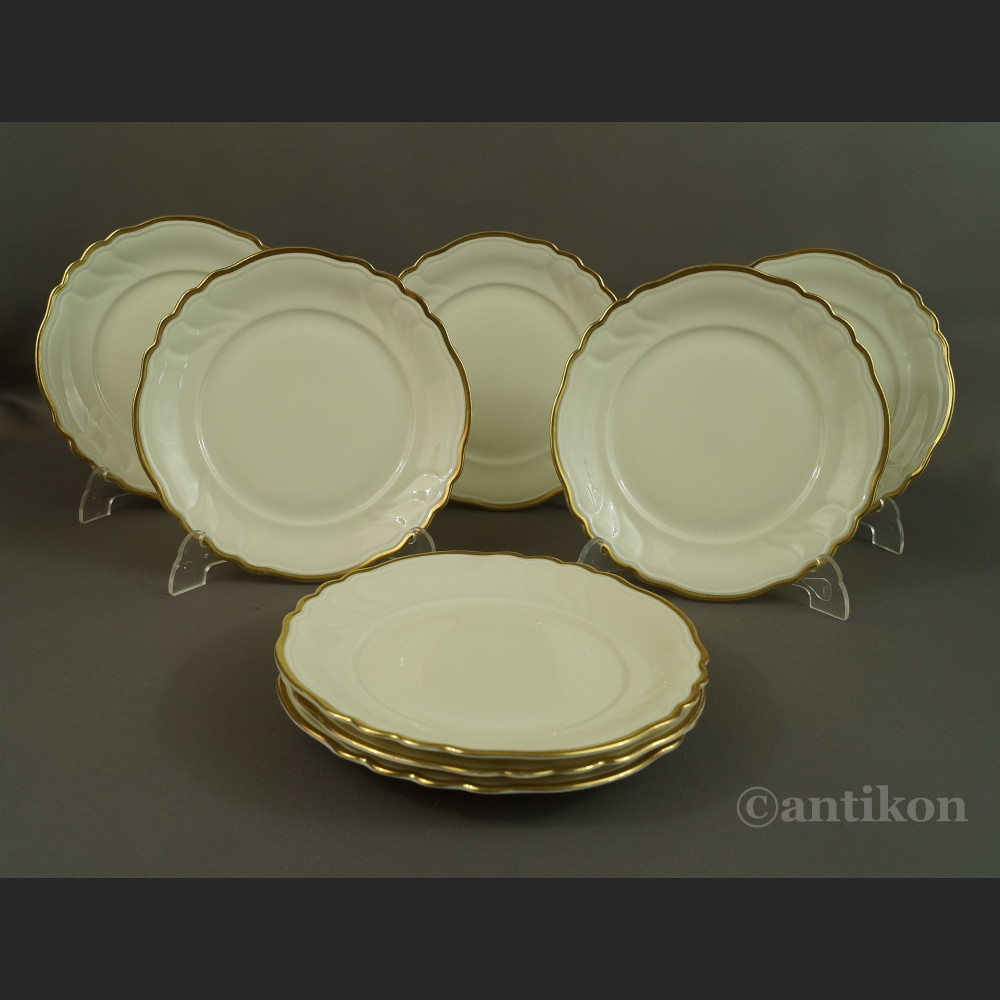 Talerze deserowe kość słoniowa porcelana z Turyngii Talerze deserowe kość słoniowa porcelana z Turyngii