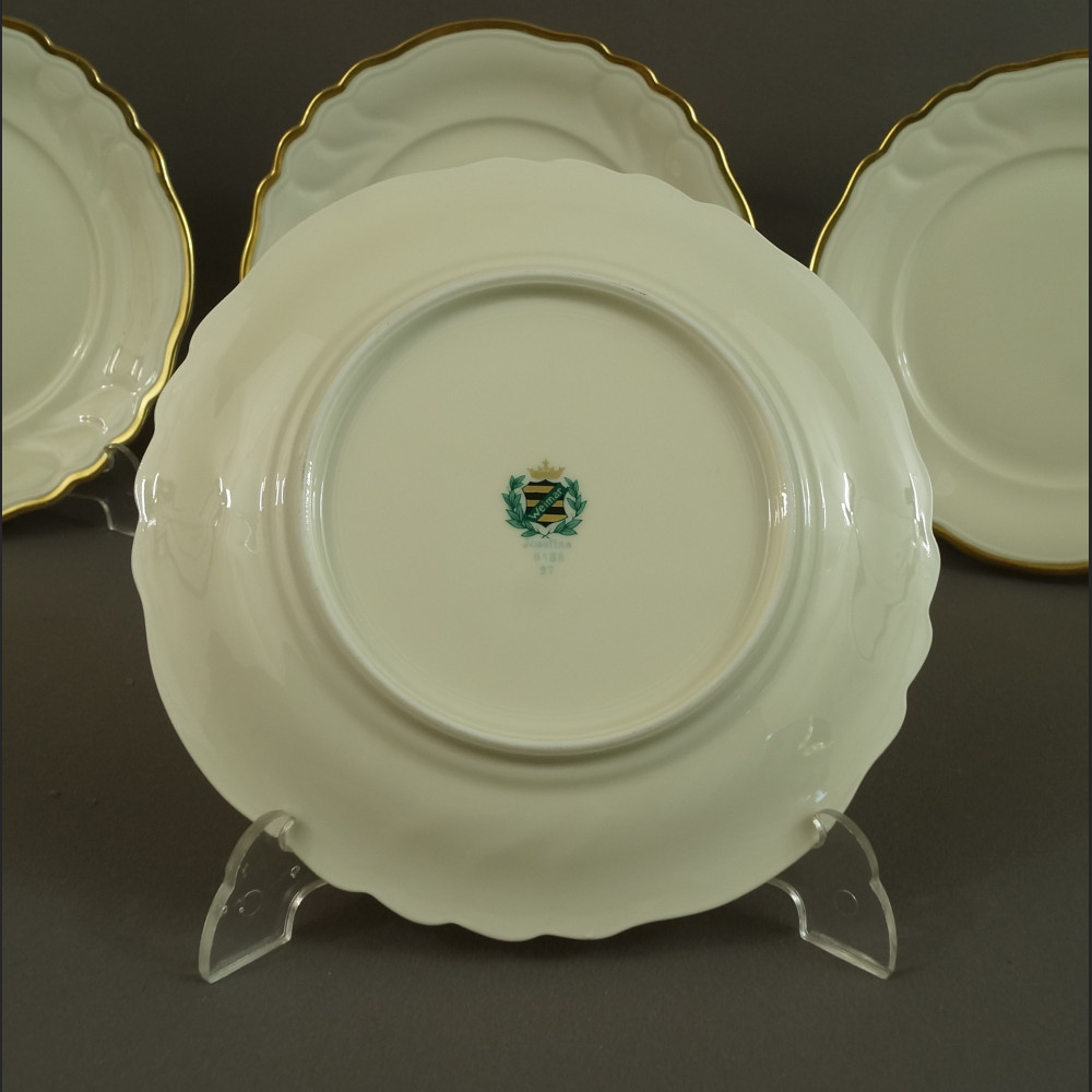 Talerze deserowe kość słoniowa porcelana z Turyngii Talerze deserowe kość słoniowa porcelana z Turyngii