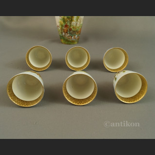 Myśliwska karafka z porcelany Francja antyki  Myśliwska karafka z porcelany Francja antyki