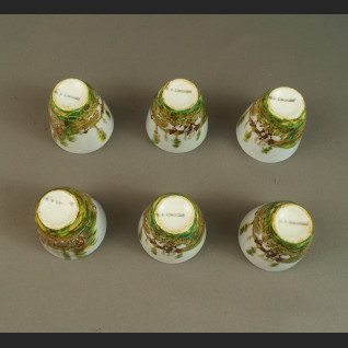 Myśliwska karafka z porcelany Francja antyki  Myśliwska karafka z porcelany Francja antyki