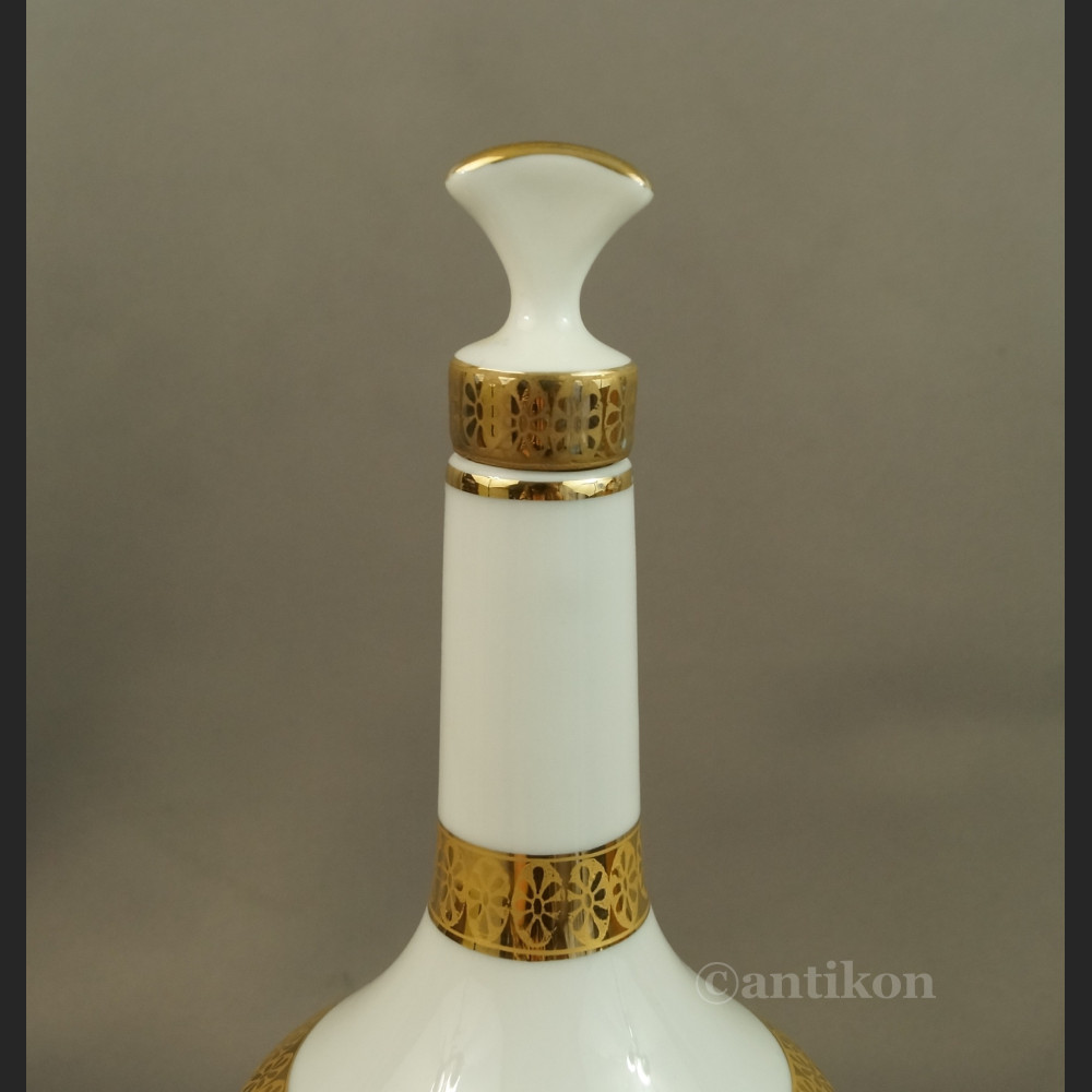 Myśliwska karafka z porcelany Francja antyki  Myśliwska karafka z porcelany Francja antyki