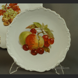 Talerze z owocami stara bawarska porcelana 