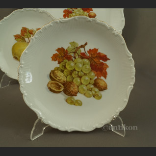 Talerze z owocami stara bawarska porcelana 