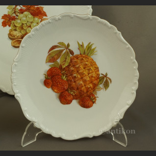 Talerze z owocami stara bawarska porcelana 