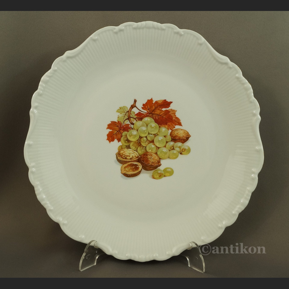 Talerze z owocami stara bawarska porcelana 