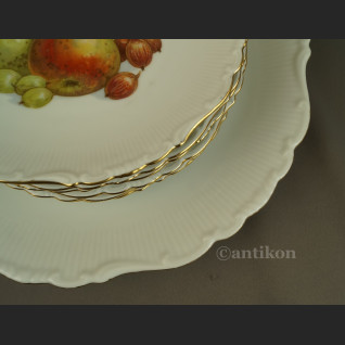 Talerze z owocami stara bawarska porcelana 
