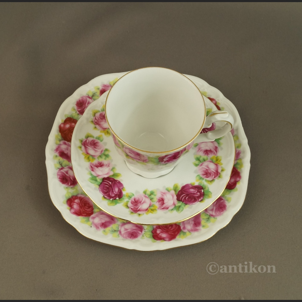 Różana filiżanka tro bawarska porcelana Różana filiżanka tro bawarska porcelana