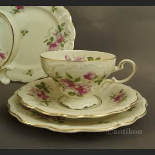 Rosenthal Pompadour serwis z różami do kawy 