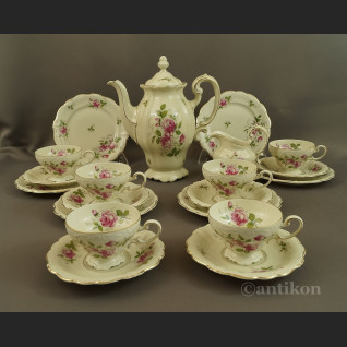 Rosenthal Pompadour serwis z różami do kawy 