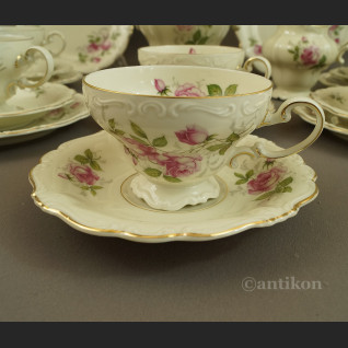 Rosenthal Pompadour serwis z różami do kawy 