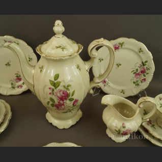 Rosenthal Pompadour serwis z różami do kawy 