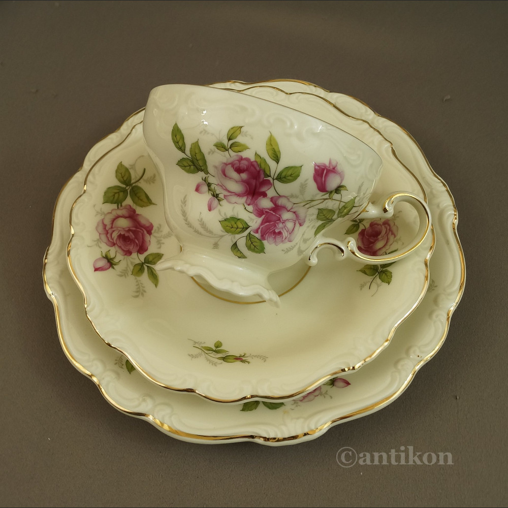 Rosenthal Pompadour serwis z różami do kawy 