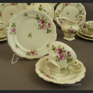 Rosenthal Pompadour serwis z różami do kawy 