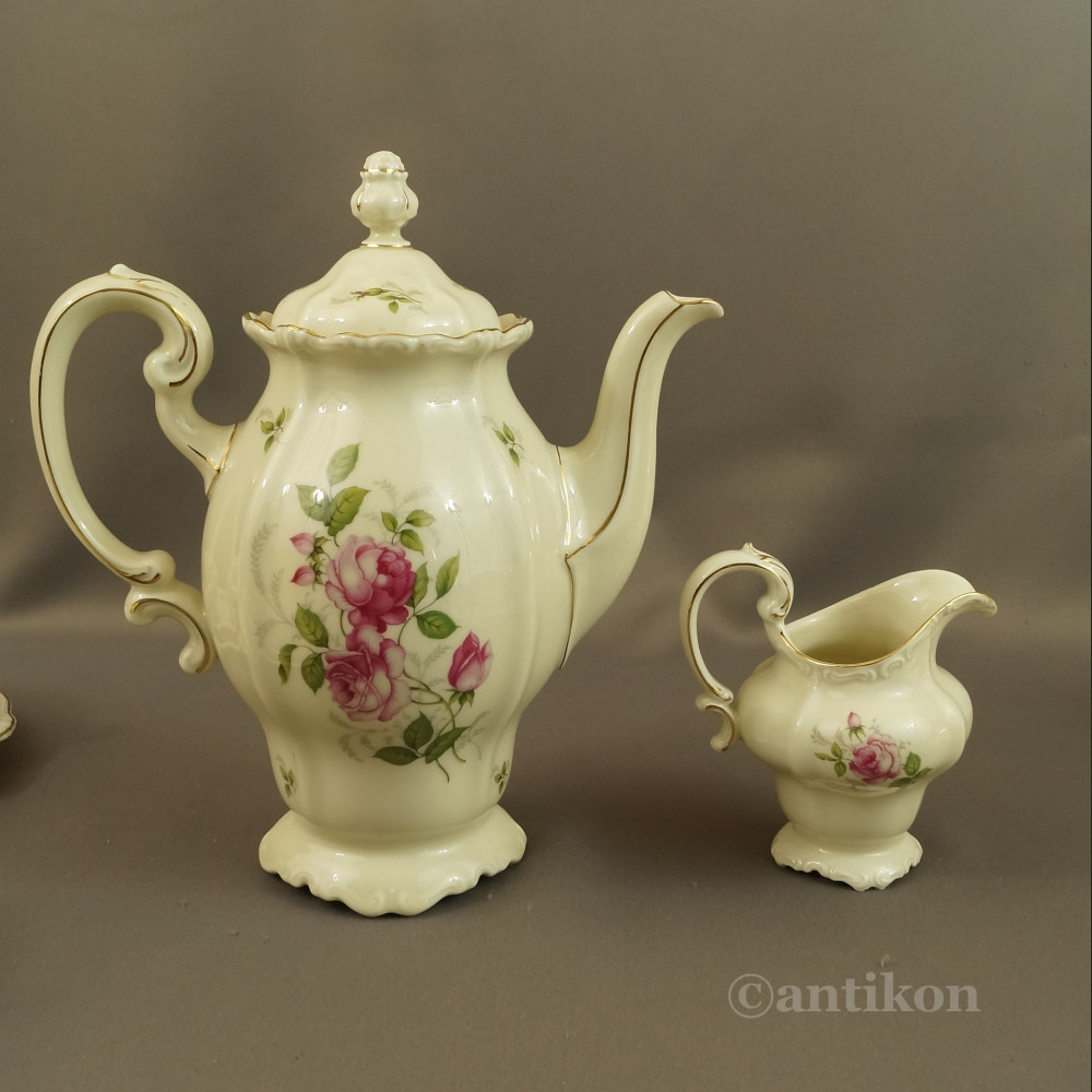 Rosenthal Pompadour serwis z różami do kawy 