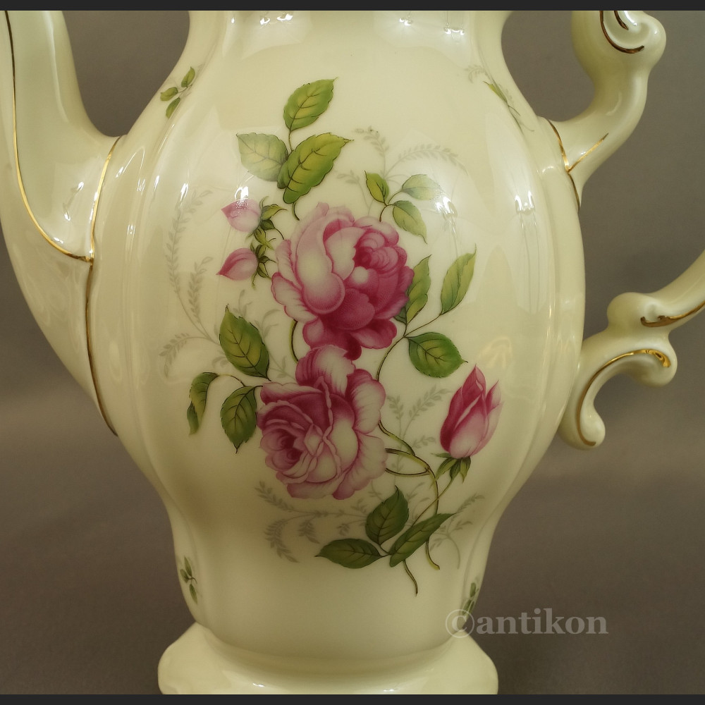 Rosenthal Pompadour serwis z różami do kawy 