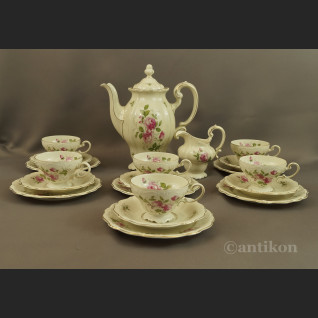 Rosenthal Pompadour serwis z różami do kawy 