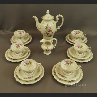 Rosenthal Pompadour serwis z różami do kawy 