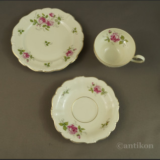 Rosenthal Pompadour serwis z różami do kawy 