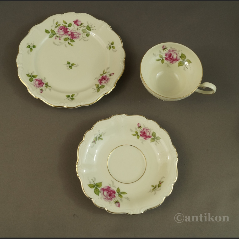 Rosenthal Pompadour serwis z różami do kawy 