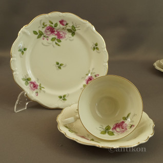 Rosenthal Pompadour serwis z różami do kawy 