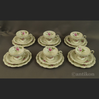 Rosenthal Pompadour serwis z różami do kawy 