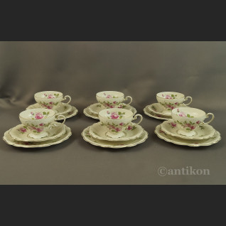 Rosenthal Pompadour serwis z różami do kawy 