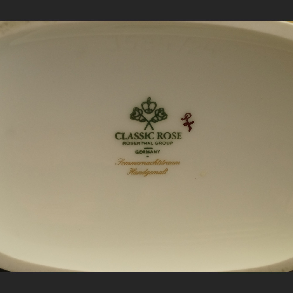 Ręcznie malowany wazon Rosenthal czarno złoty Ręcznie malowany wazon Rosenthal czarno złoty