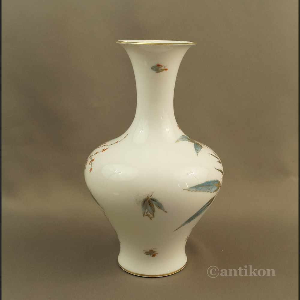 Duży wazon Rosenthal ręcznie malowany w kwiaty 