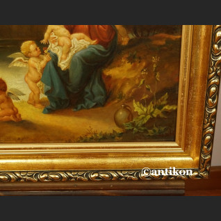 Madonna z aniołami przy wodospadzie obraz olejny Madonna z aniołami przy wodospadzie obraz olejny