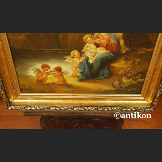 Madonna z aniołami przy wodospadzie obraz olejny Madonna z aniołami przy wodospadzie obraz olejny