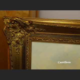 Obraz myśliwski przed dworem salonowy Obraz myśliwski przed dworem salonowy