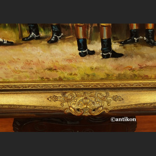 Obraz myśliwski przed dworem salonowy Obraz myśliwski przed dworem salonowy