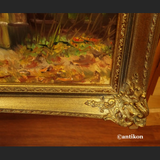 Obraz myśliwski przed dworem salonowy Obraz myśliwski przed dworem salonowy