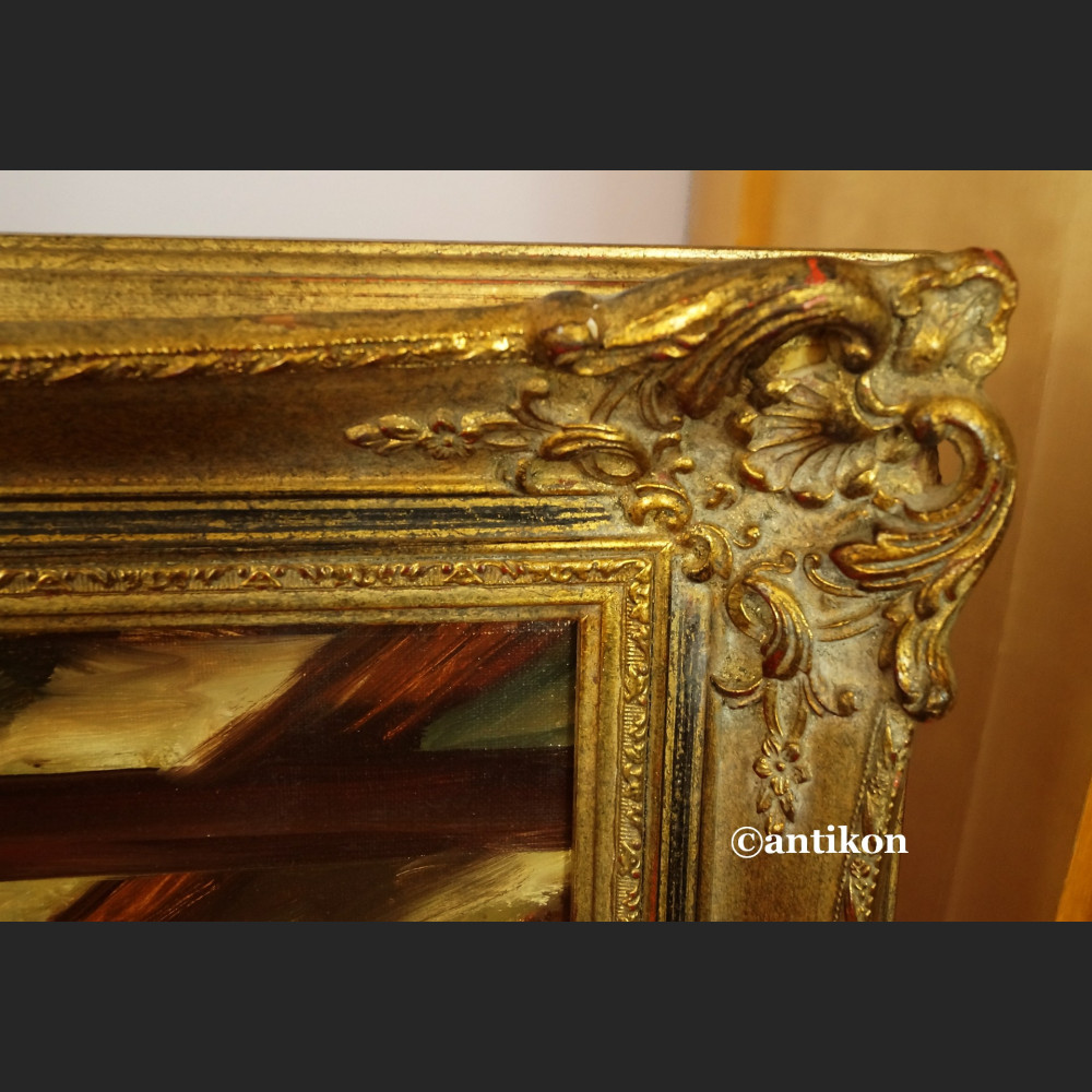 Śniadanie myśliwych wytworny obraz do salonu 