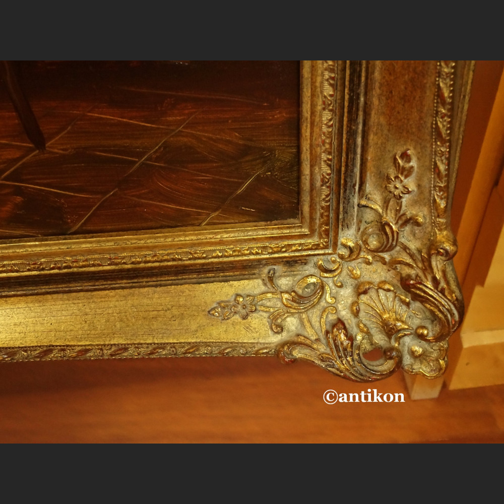 Śniadanie myśliwych wytworny obraz do salonu 