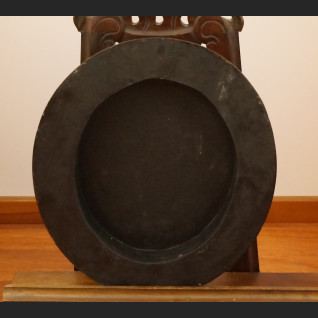 Barokowa Madonna obraz na drewnianym medalionie 