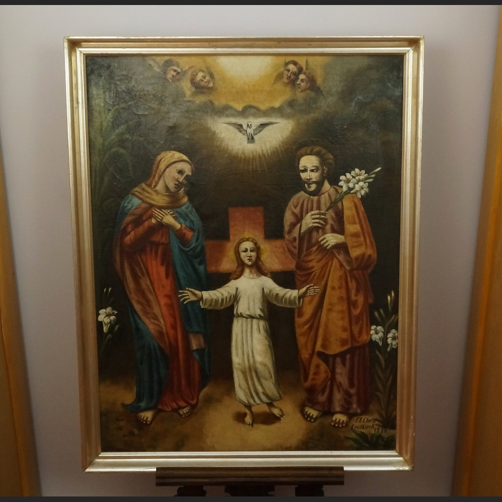 Święta Rodzina stary obraz olejny Święta Rodzina stary obraz olejny