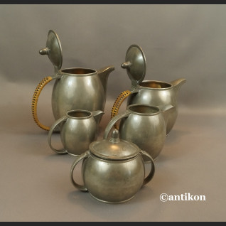 Stary serwis Bauhaus z cyny antyki  Stary serwis Bauhaus z cyny antyki