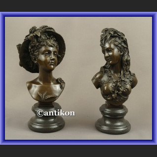 Popiersia kobiet rzeźba wg Carrier Francja Popiersia kobiet rzeźba wg Carrier Francja