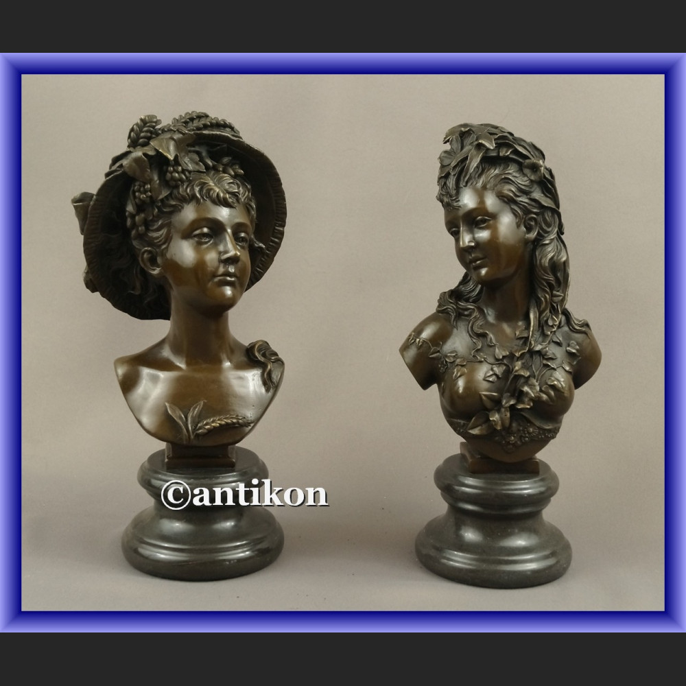 Popiersia kobiet rzeźba wg Carrier Francja Popiersia kobiet rzeźba wg Carrier Francja