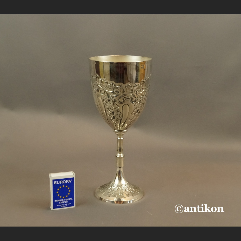 Wielki kielich do wina platerowany 