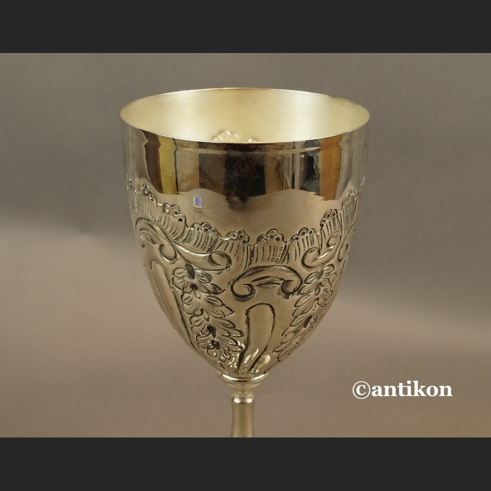 Wielki kielich do wina platerowany 