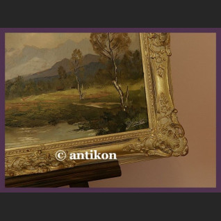 Obraz olejny antyk Kiste 1935 R. Brzozy 