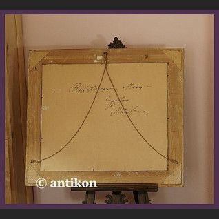 Obraz olejny antyk Kiste 1935 R. Brzozy 