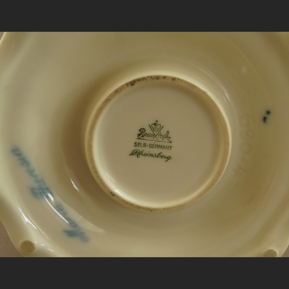 Wazon Rosenthal malowany kobaltem róże  Wazon Rosenthal malowany kobaltem róże