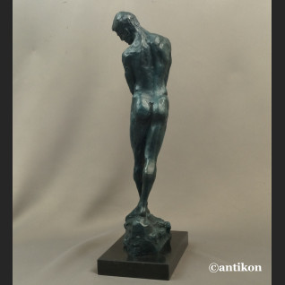 Auguste Rodin rzeźba Adam z brązu 